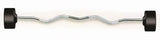 York Barbell Rubber Fixed Pro Curl Barbell