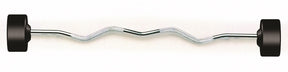 York Barbell Rubber Fixed Pro Curl Barbell