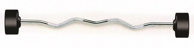 York Barbell Rubber Fixed Pro Curl Barbell