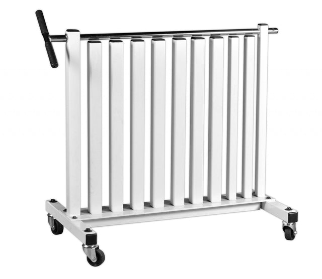 York Barbell Vinyl Fitbell Rack w/ Security Bar