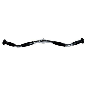 York Barbell 28” Chrome Revolving Curl Bar w/ Rubber Ergo Grips