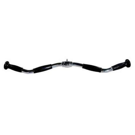 York Barbell 28” Chrome Revolving Curl Bar w/ Rubber Ergo Grips