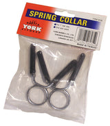 York Barbell Pair of 1″ Spring Collars with Rubber Grips-1