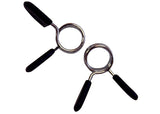 York Barbell Pair of 1″ Spring Collars with Rubber Grips-2