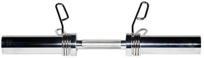 York Barbell 20″ Olympic Dumbbell Handle w/ Spring Clip Collars-1