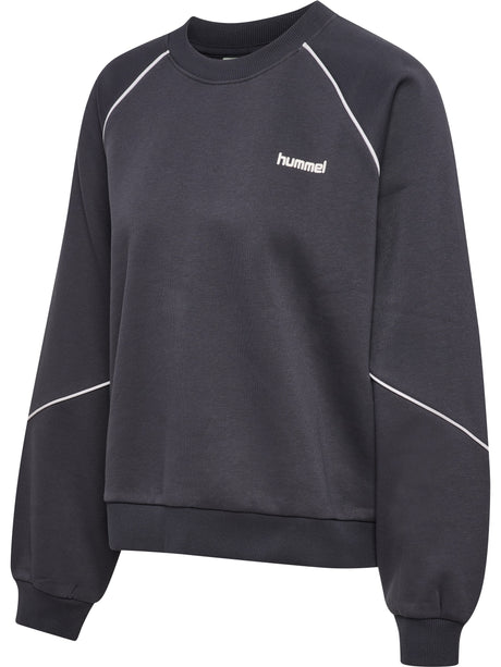 hummel Women's Keeper Boxy Piping Crewneck-1