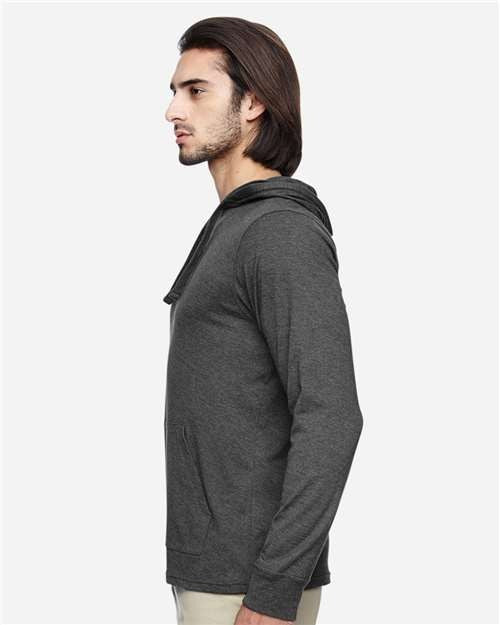 econscious Men's Eco Jersey Pullover Hooded Long Sleeve T-Shirt-2