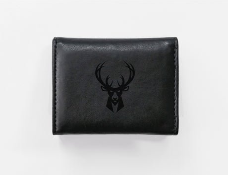 Rico Industries NBA  Milwaukee Bucks  Laser Engraved Faux Leather Trifold Wallet-1