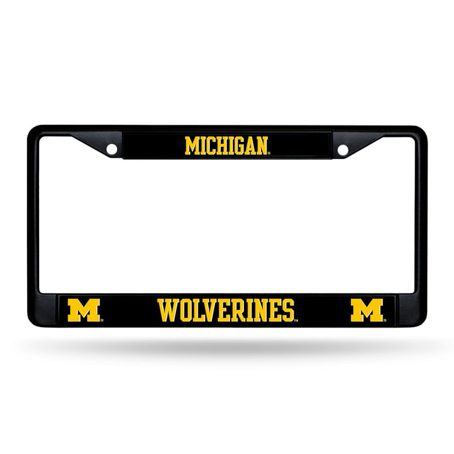 Rico Industries NCAA Michigan Wolverines Chrome License Plate Frame with Plastic Inserts