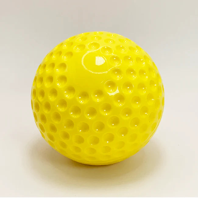 Markwort Pitching Machine Balls with Dimples - 9" Yellow - Dozen-1