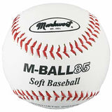 Markwort Soft 8.5" White Lightweight Baseball - Dozen