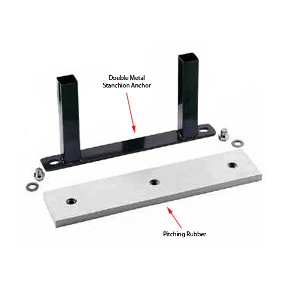 Markwort Youth Movable Pitching Rubber and Double Metal Stanchion Anchor