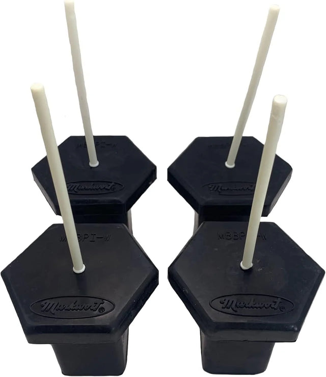 Markwort Black Base Plug with White Indicator - 4 Pack-1