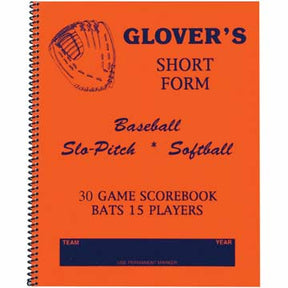 Markwort Glover's Baseball/Softball Short Form 30-game Scorebook