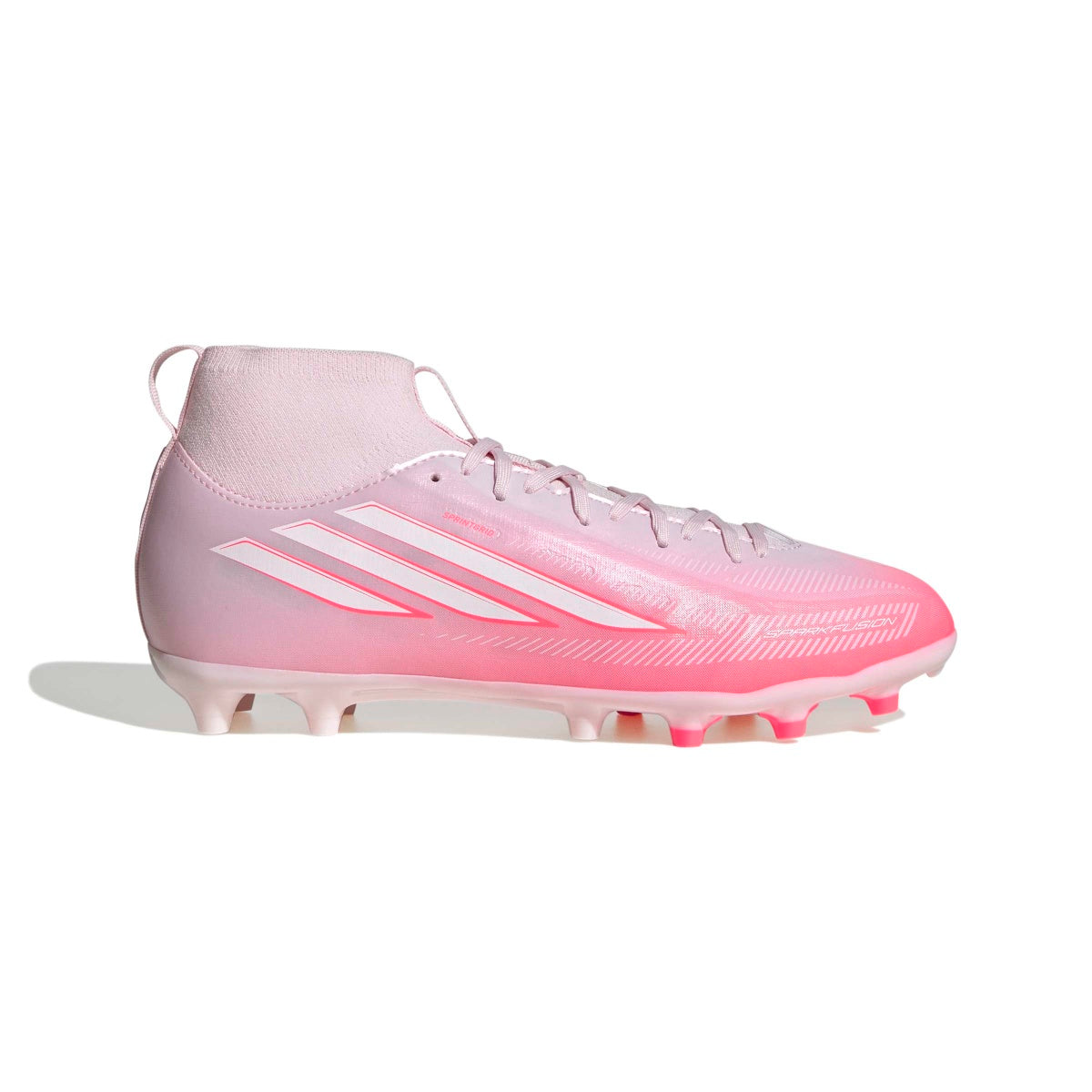 7/8 adidas Youth F50 Sparkfusion League Mid Cut Firm Ground / Artificial Grass Football Cleats-1