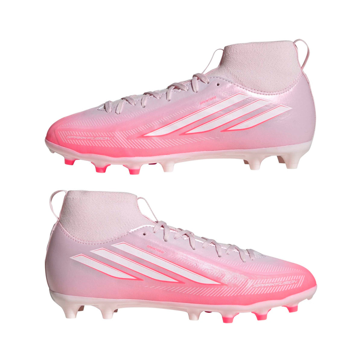 7/8 adidas Youth F50 Sparkfusion League Mid Cut Firm Ground / Artificial Grass Football Cleats-9