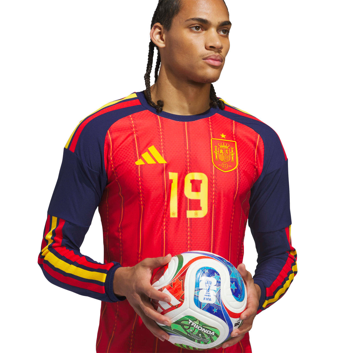 adidas Men's Spain 26 Home Authentic Long Sleeve Jersey-3