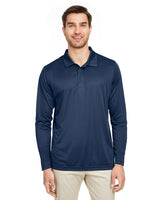 Team 365 Men's Zone Performance Long Sleeve Polo(Navy,L)