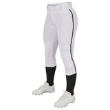 Champro Girl's Tournament Low Rise Softball Pants with Piping-1