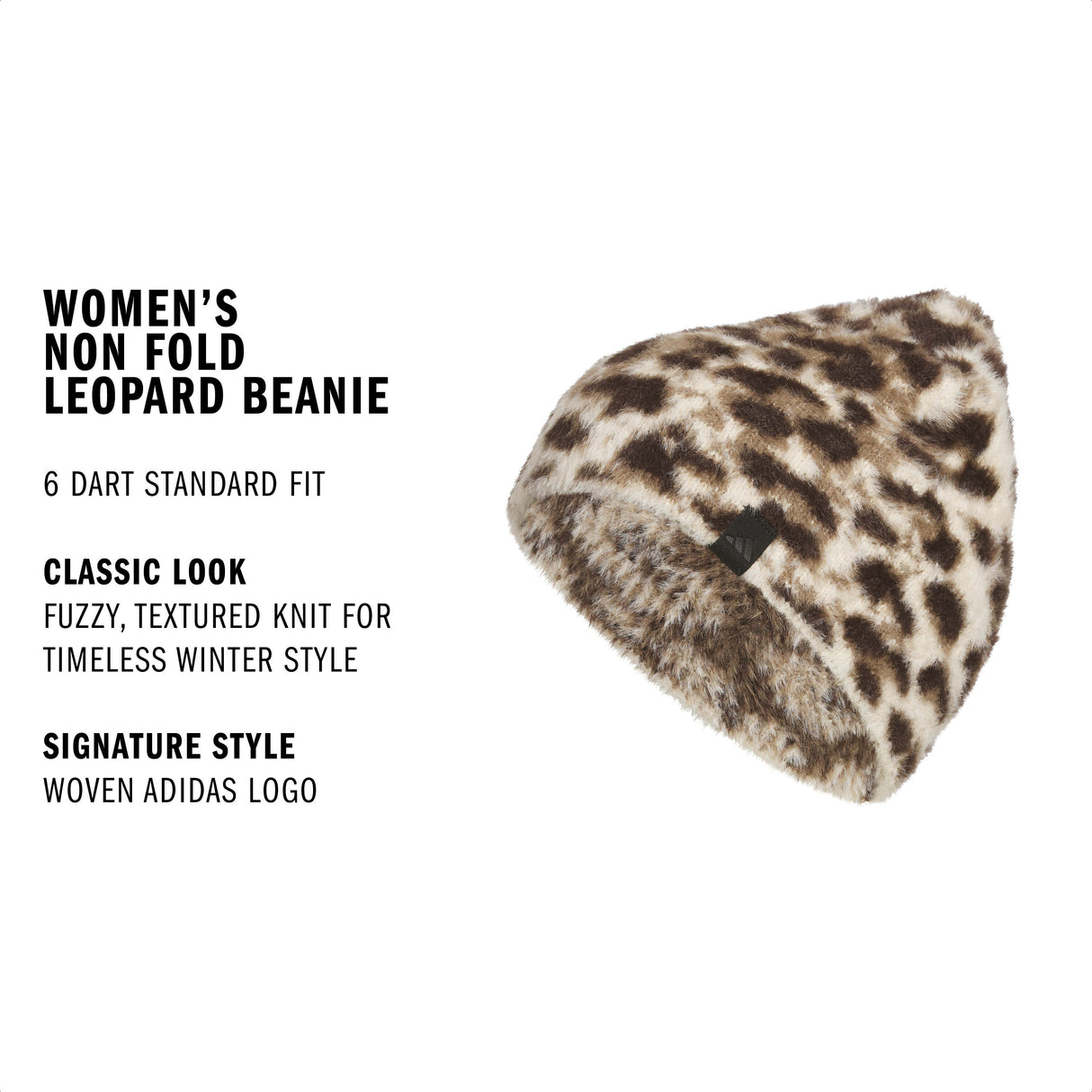 adidas Women's Non Fold Leopard Beanie-2