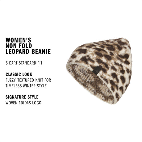 adidas Women's Non Fold Leopard Beanie-2