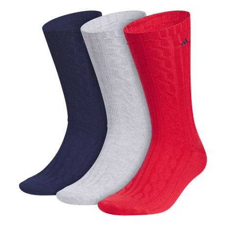 adidas Men's Athletic Cable Knit 3-Pack Crew-1
