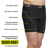 adidas Men's Performance Mesh Big & Tall 3-Pack Boxer Brief-2