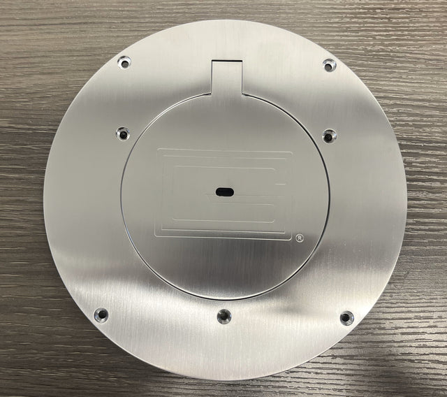Gared 8 5/8” Chrome Floor Cover Plate - for 3.5" and 4" Sleeves