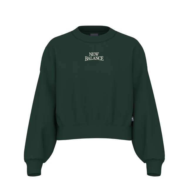 New Balance Women's Sport Linear Graphic Fleece Crew