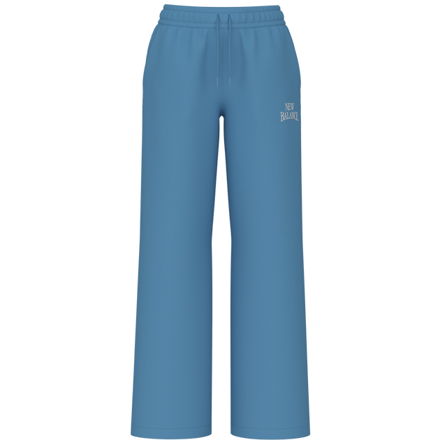 New Balance Women's Sport Linear Graphic Fleece Wide Leg Pants