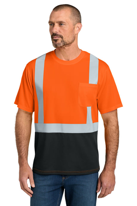CornerStone Men's   ANSI 107 Class 2 Short Sleeve Mesh Blocked Tee CS205