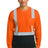 CornerStone Men's   ANSI 107 Class 2 Long Sleeve Mesh Blocked Tee CS207