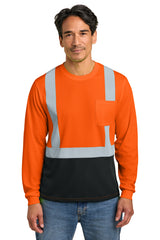 CornerStone Men's   ANSI 107 Class 2 Long Sleeve Mesh Blocked Tee CS207