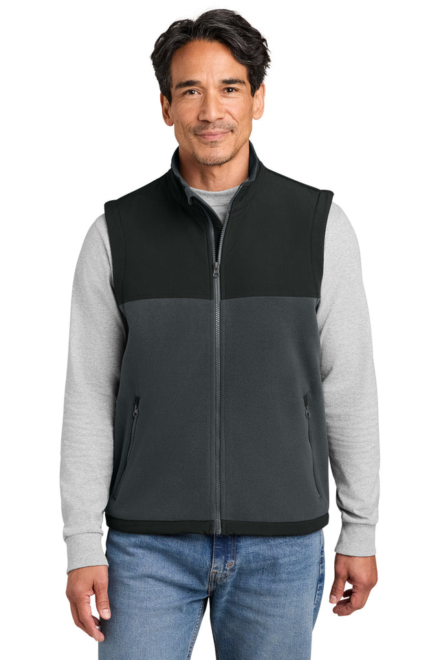 CornerStone Men's   Fleece Overlay Vest CSF751
