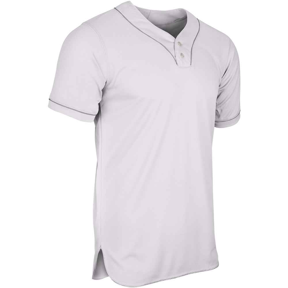 Champro Men's Heater Two Button Piped Baseball Jersey