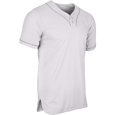 Champro Men's Heater Two Button Piped Baseball Jersey