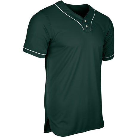Champro Men's Heater Two Button Piped Baseball Jersey