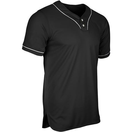 Champro Men's Heater Two Button Piped Baseball Jersey