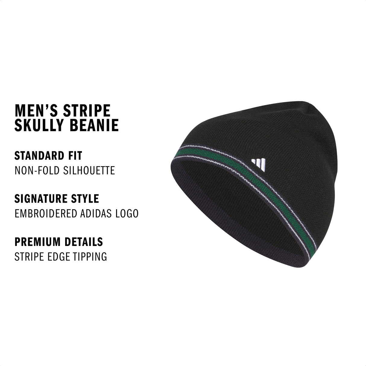 adidas Men's Stripe Skully Beanie-2