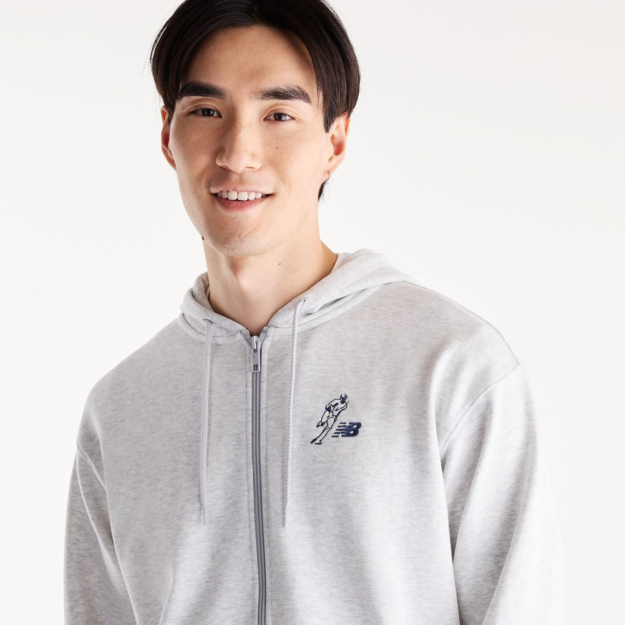 New Balance Men's Shohei Logo French Terry Full Zip Hoodie-3