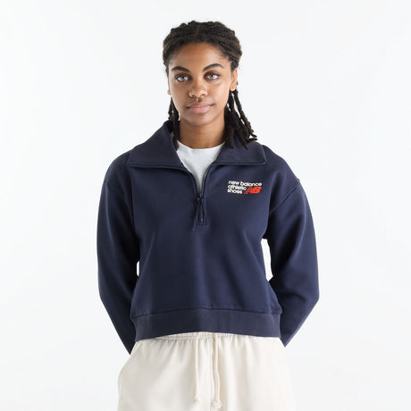 New Balance Women's Athletics Premium Logo Half Zip-1