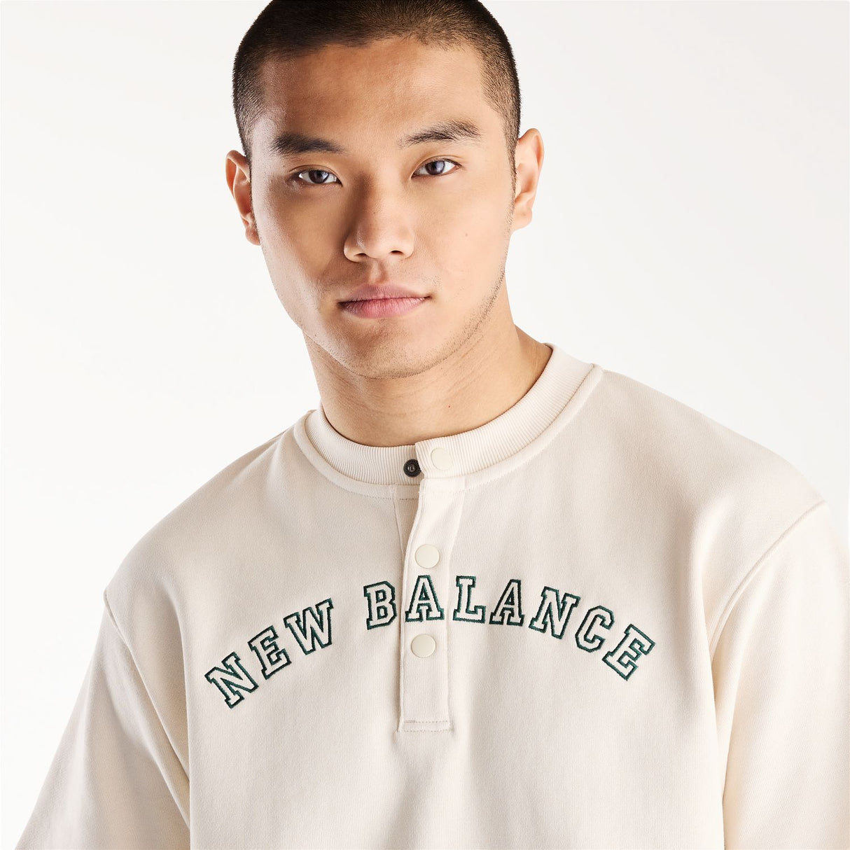 New Balance Men's Shohei French Terry Henley Neck Top-3