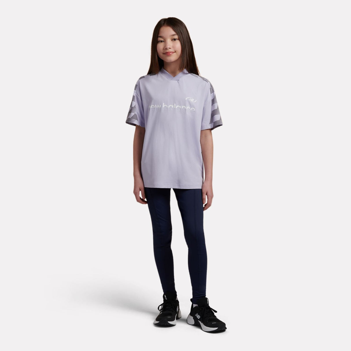 New Balance Girls' Digitized Football T-Shirt-5
