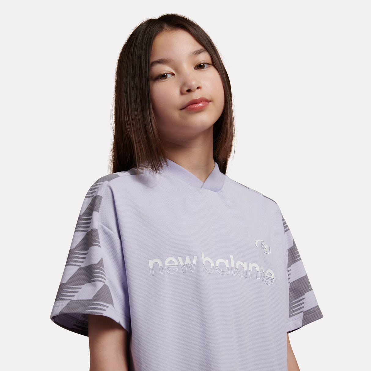 New Balance Girls' Digitized Football T-Shirt-4