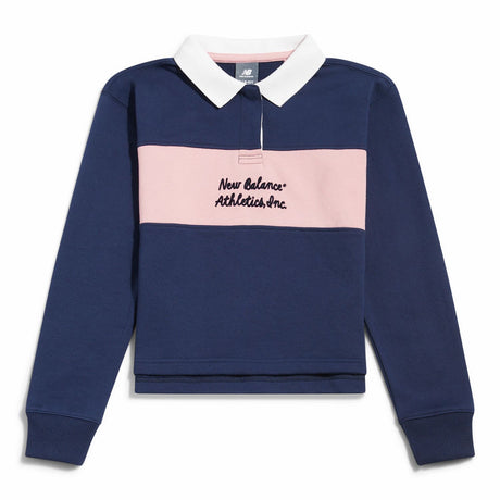 New Balance Girls' Contrast Panel Long Sleeve Rugby-1