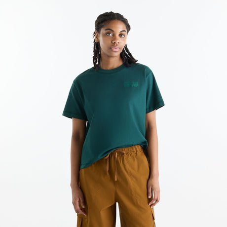 New Balance Women's Athletics Premium Logo Hip Length Relaxed T-Shirt-1