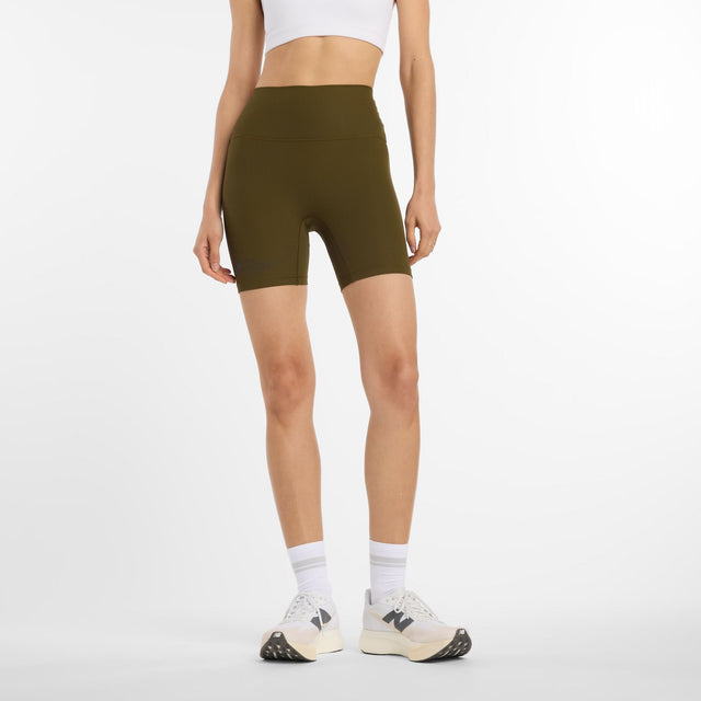 New Balance Women's NYC Marathon Rib High Rise 6" Shorts-1