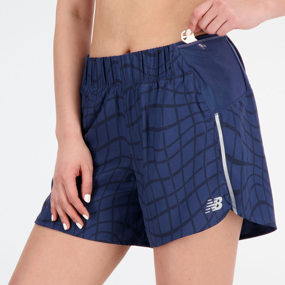 New Balance Women's Printed Impact Run 5 Inch Shorts-11