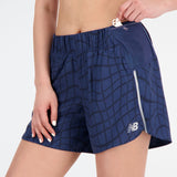 New Balance Women's Printed Impact Run 5 Inch Shorts-11
