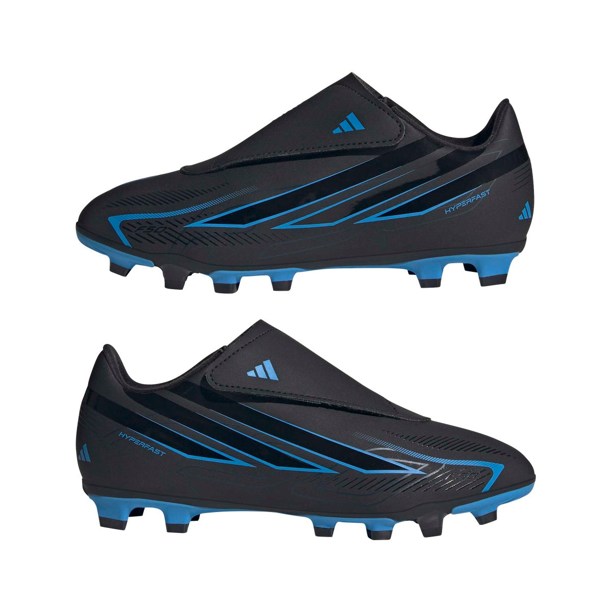 adidas Youth F50 Hyperfast Club Velcro Firm Ground / Multi Ground Soccer Cleats-9